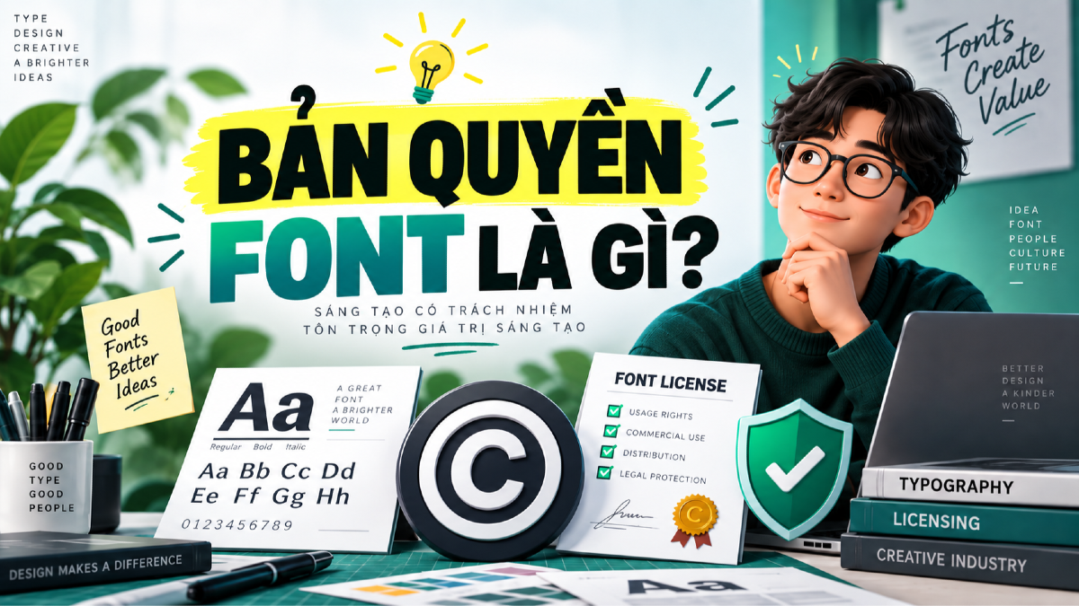 Bản quyền font là gì? Cách dùng font thương mại an toàn cho designer